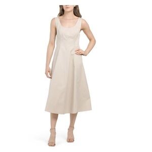 Paneled Scoop Neck Dress